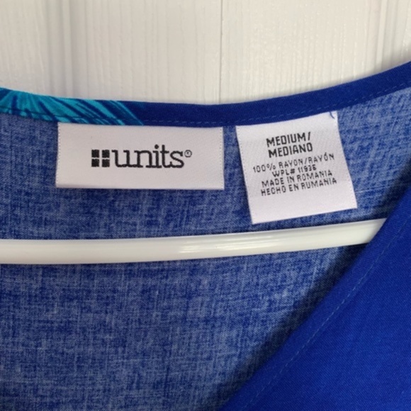 Units women's royal blue/aqua sleeveless dress M - Picture 5 of 5